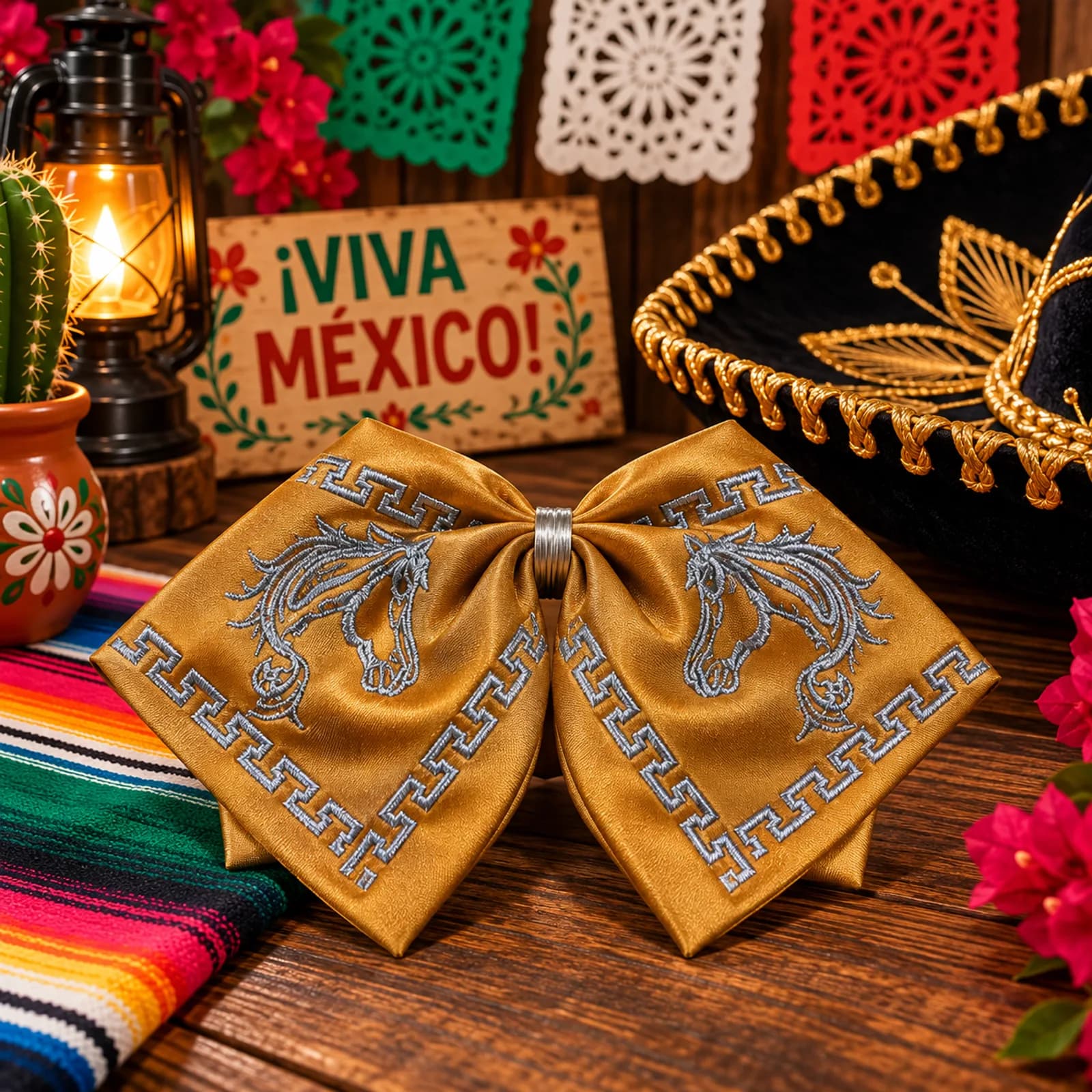 Moño de charro dorado